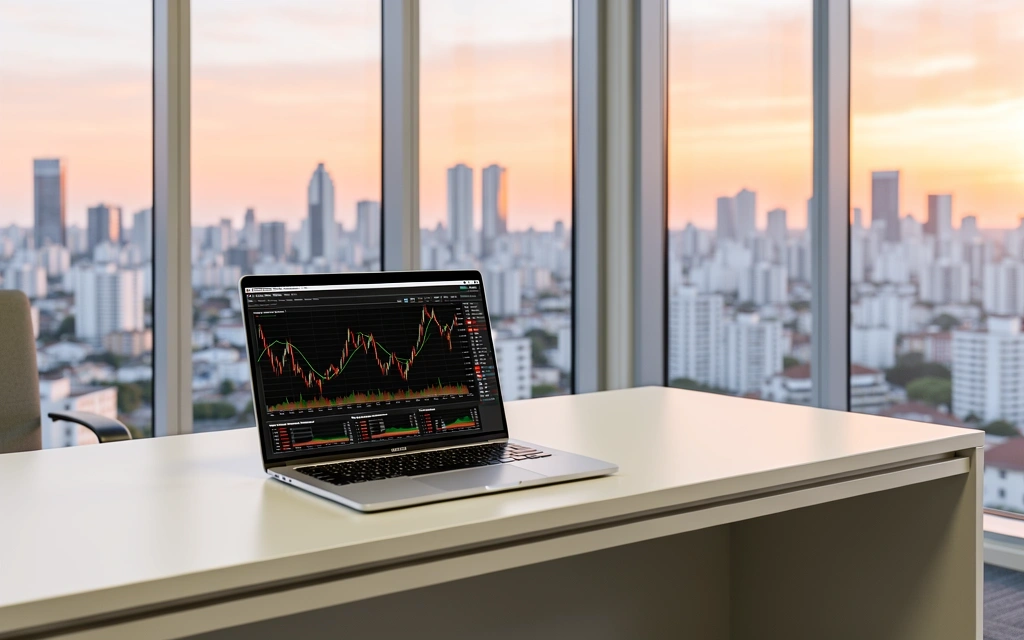 Ambiente de trabalho no setor financeiro moderno